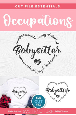 Babysitter svg, baby sitter svg, nanny svg, caregiver svg, au pair svg, daycare svg, baby sitter svg, child minder svg, subway art SVG SVG Cut File 