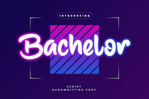 Bachelor Font twinletter 