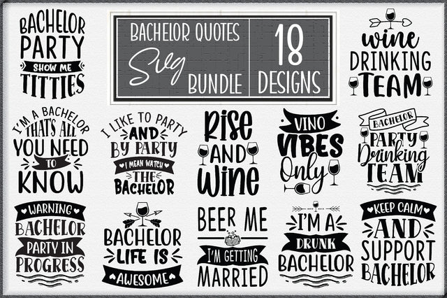 Bachelor SVG Designs Bundle SVG Creativeart88 
