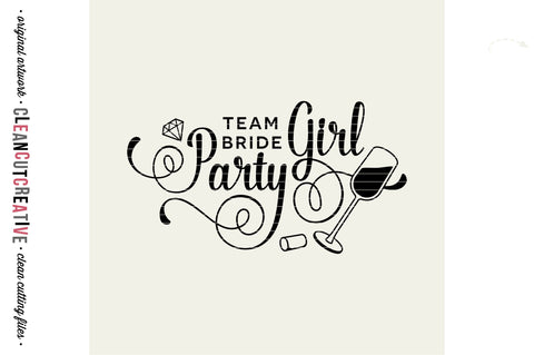 Bachelorette Party | set of 2 designs Bride and Party Girl | SVG craft file SVG CleanCutCreative 