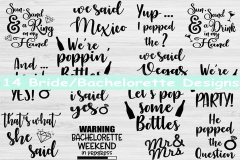 Bachelorette Svg Bundle Dxf Png Cut Files, Bridesmaid Svg, Bridal Party Svg Files For Cricut, Wedding Party Svg Silhouette Digital Designs SVG TiffsCraftyCreations 