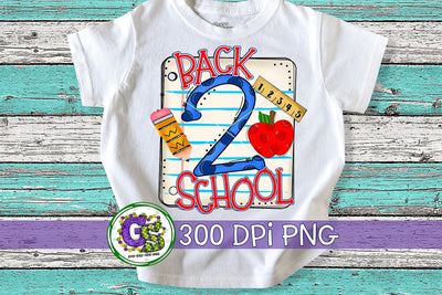 Back 2 School Notebook Paper PNG Sublimation Sublimation Greedy Stitches 