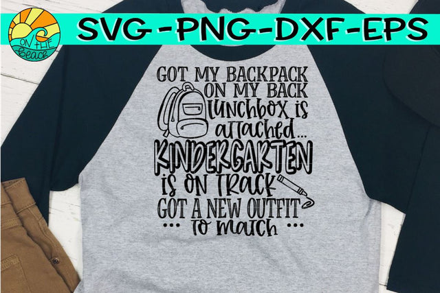 Back Pack - Lunchbox - Kindergarten - SVG PNG EPS DXF SVG On the Beach Boutique 