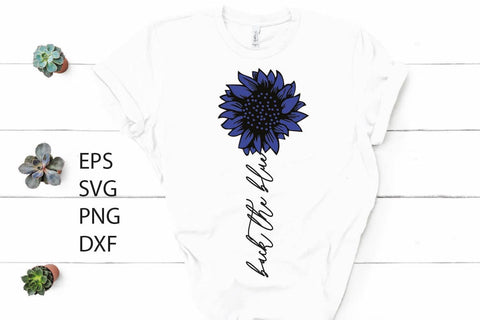 back the blue sunflower shirt svg SVG Paper Switch 