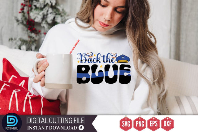 Back the blue SVG, Back the blue SVG DESIGNISTIC 