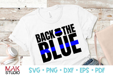 Back the blue svg, Police svg, Thin blue line svg, Support police svg, I back the blue svg, Police mug svg SVG MAKStudion 