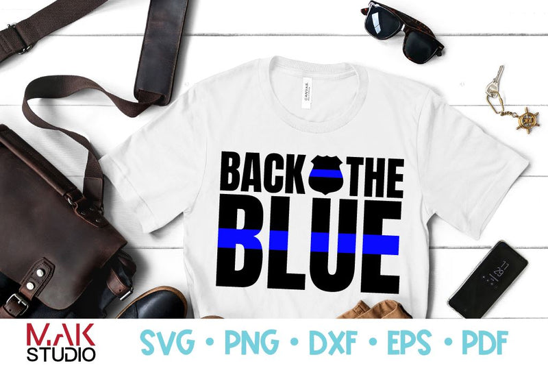 Back the blue svg, Police svg, Thin blue line svg, Support police svg, I back the blue svg, Police mug svg SVG MAKStudion 