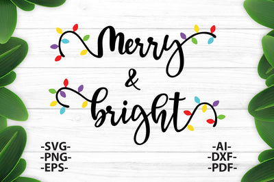 Back to listings Merry and bright svg | Family Christmas svg | Christmas lights svg | Dxf Cricut | Cricut silhouette ,svg cutting file SVG 1uniqueminute 