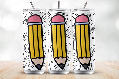 Back to School 20 oz Tumbler Wrap Sublimation Design Sublimation MockupSvgVenue 