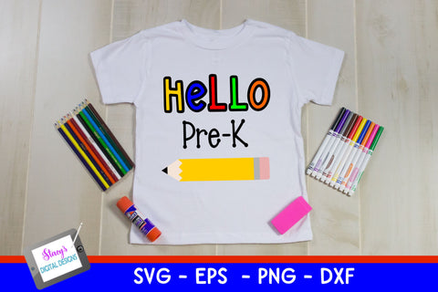 Back to School Bundle - 8 Hello grade level SVGs SVG Stacy's Digital Designs 