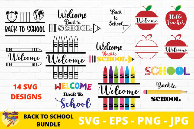 Back To School Bundle of 14 Designs SVG Sublimatiz Designs 