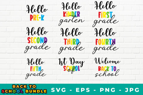 Back to School Bundle SVG Sublimatiz Designs 