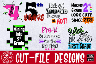 Back to school bundle vol.1|Elementary age T-shirt SVG SVG Last Frontier Design Co. 