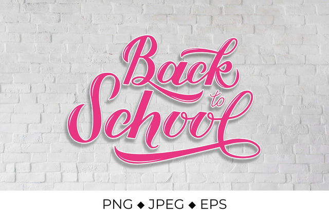 Back to school calligraphy hand lettering sticker Sublimation LaBelezoka 