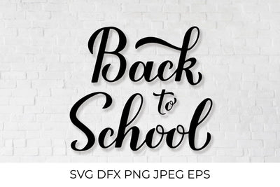 Back to school calligraphy lettering. First day of school SVG SVG LaBelezoka 