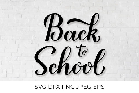 Back to school calligraphy lettering. First day of school SVG SVG LaBelezoka 