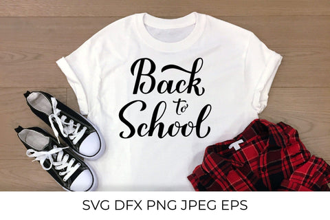 Back to school calligraphy lettering. First day of school SVG SVG LaBelezoka 