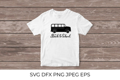 Back to school calligraphy lettering. School bus SVG - So Fontsy
