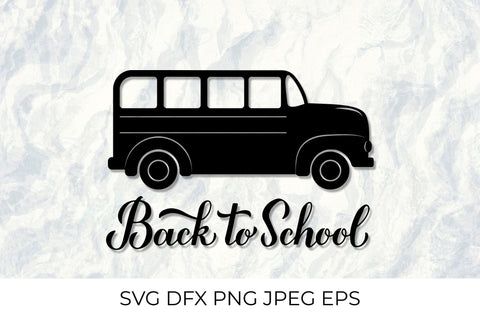 Back to school calligraphy lettering. School bus SVG SVG LaBelezoka 