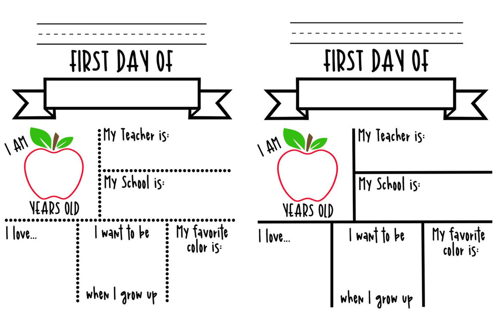 Back to School Chalkboard Sign SVG | First Day of School SVG - So Fontsy