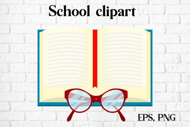 Back to school clipart | Open book clipart SVG Svetana Studio 