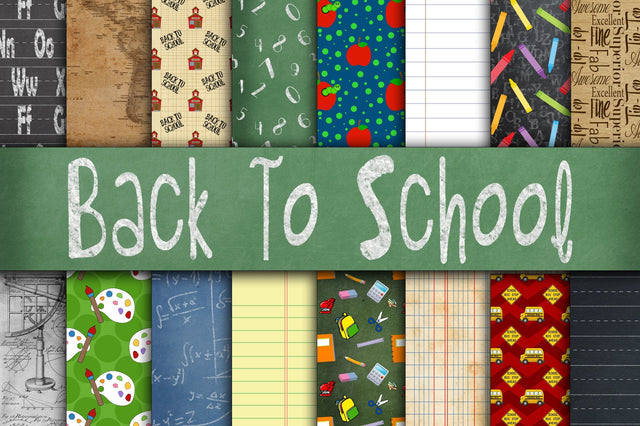 Back To School Digital Paper Textures Sublimation Old Market 