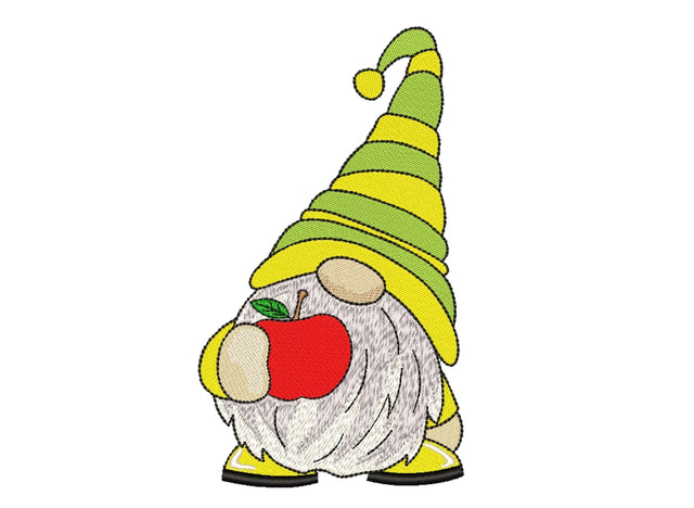 Back to School Gnome Embroidery Design, 5 sizes Embroidery/Applique DESIGNS Nino Nadaraia 