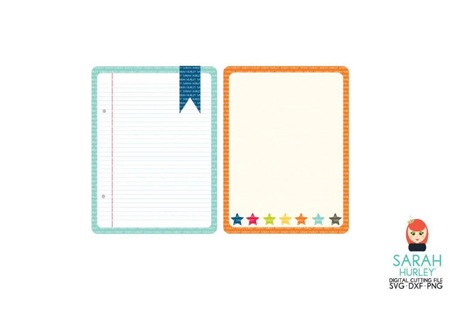 Back To School Journaling Cards SVG Sarah Hurley 