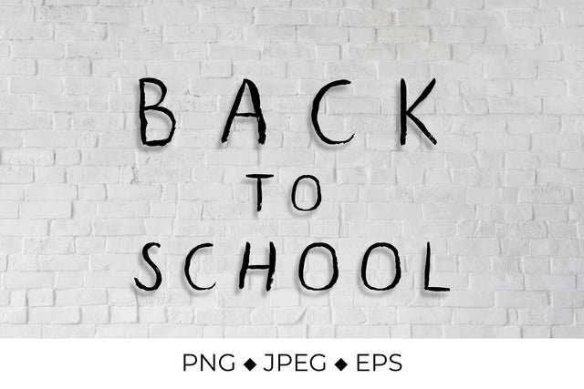 Back to school lettering hand drawn with brush sublimation design Sublimation LaBelezoka 