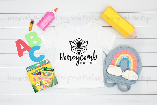 Back To School Mockup, Bella Canvas 3001T Mockup, Toddler Girl Mockup, School Mockup Mock Up Photo Honeycomb Mockups 
