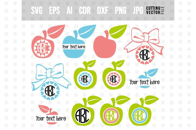 Back to School Monogram SVG SVG VectorSVGdesign 