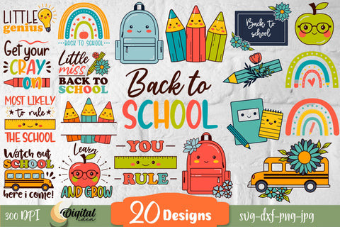 Back to school | Pencil-box&Mug | Bright school design SVG Evgenyia Guschina 