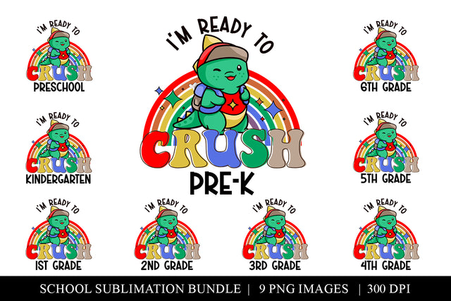 Back To School PNG Bundle, First Day of School PNG Bundle Sublimation BijouBay 