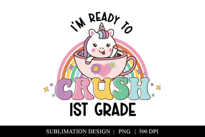Back To School PNG, Girls 1st Grade Shirt Design Sublimation BijouBay 