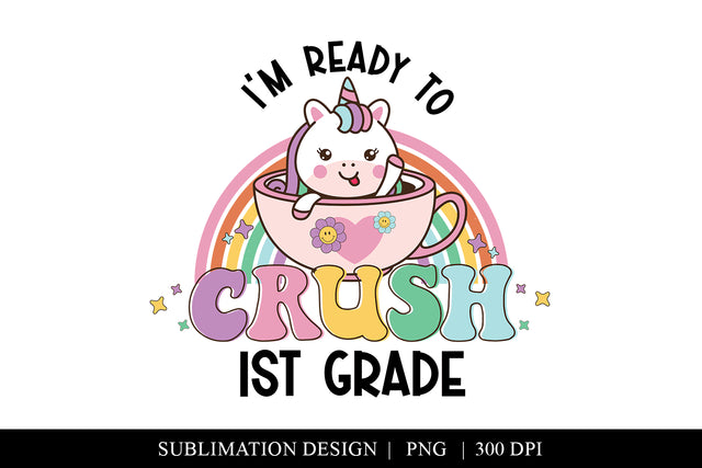 Back To School PNG, Girls 1st Grade Shirt Design Sublimation BijouBay 