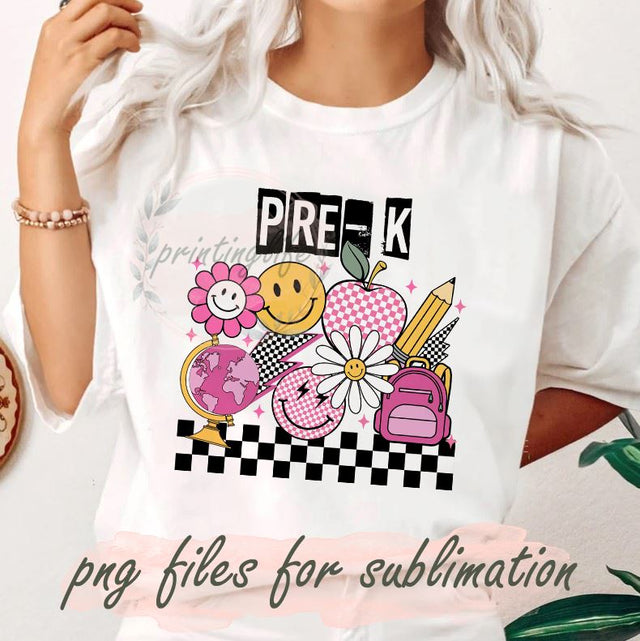 Back To School PNG, Retro Back To School Png, School Grade png, School Kids, Fre-K Png Sublimation, First Day of School Digital Download Sublimation PrintingLife 