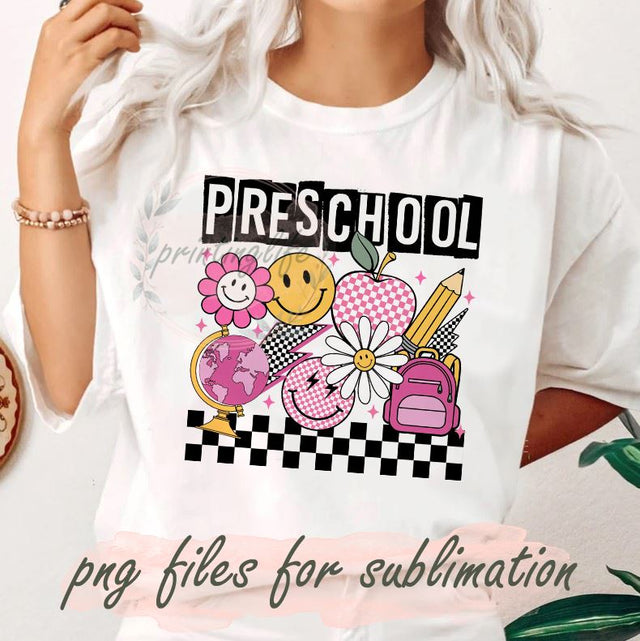 Back To School PNG, Retro Back To School Png, School Grade png, School Kids, Pre-School Png Sublimation, First Day of School Digital Download Sublimation PrintingLife 
