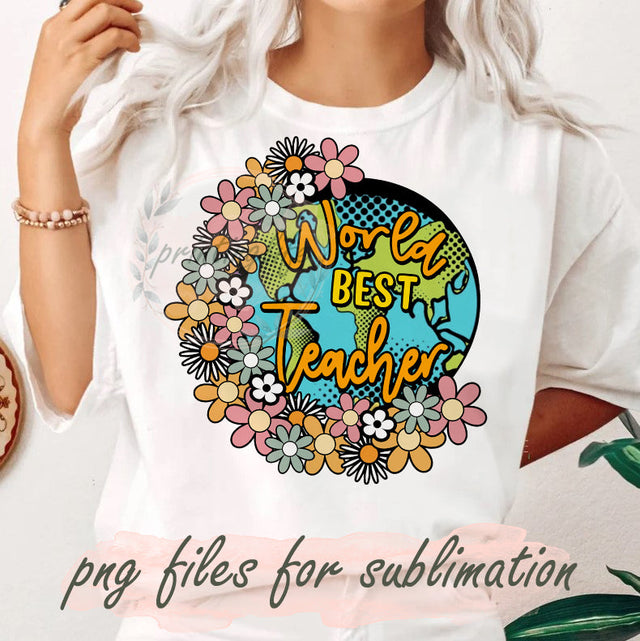 Back to School png, Retro Teacher png for Shirts, Teacher Gift, Hello First Day, Sublimation for Teacher shirts Download Sublimation PrintingLife 