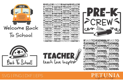 Back To School | School SVG Bundle SVG Petunia Digital Design 