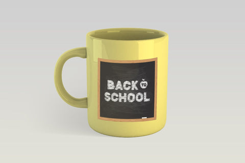 Back to school squiggle lettering on black board with wooden frame Sublimation LaBelezoka 