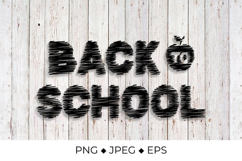 Back to school squiggle lettering Sublimation LaBelezoka 