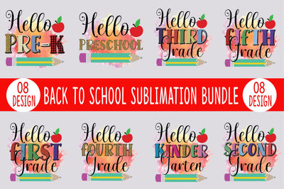 Back to School Sublimation Bundle PNG Sublimation SVGista 