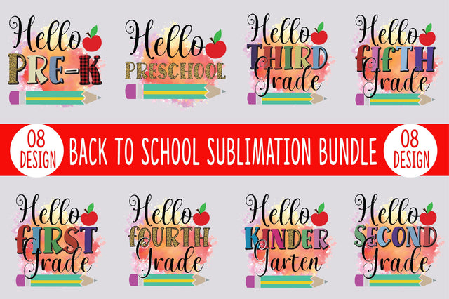 Back to School Sublimation Bundle PNG Sublimation SVGista 