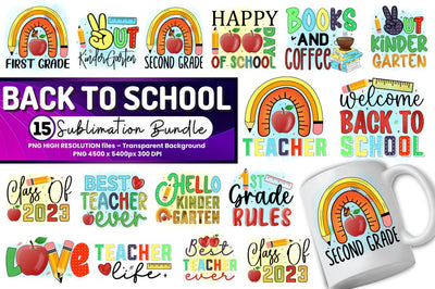 Back to School Sublimation Bundle Sublimation Regulrcrative 