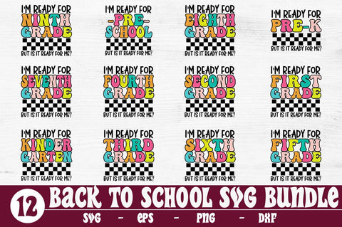Back To School SVG Bundle 1st Day Of School Grade Bundle SVG Svgcraft 
