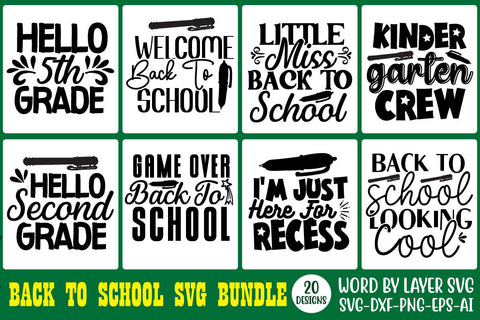 Back To School SVG Bundle, 20 svg design SVG Rafiqul20606 