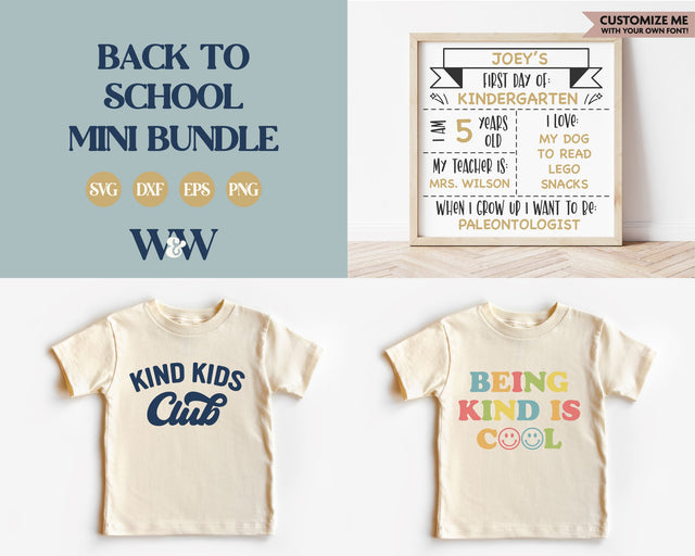 Back to School SVG Bundle | First Day of School SVG Bundle SVG Wood And Walt 