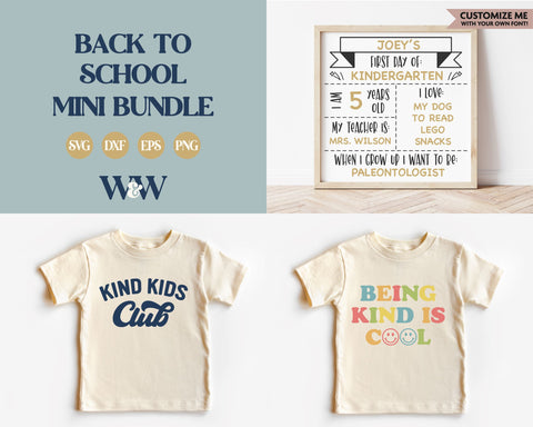 Back to School SVG Bundle | First Day of School SVG Bundle SVG Wood And Walt 
