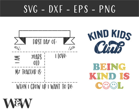 Back to School SVG Bundle | First Day of School SVG Bundle SVG Wood And Walt 