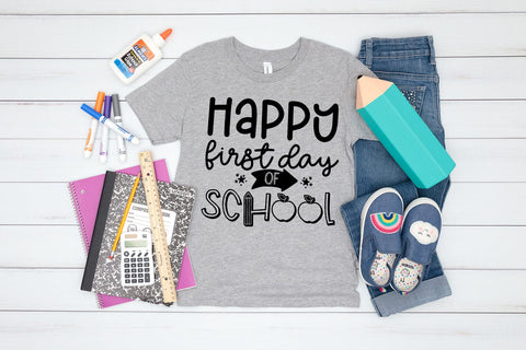Back to School SVG Bundle I First Day School SVG Bundle SVG Happy Printables Club 